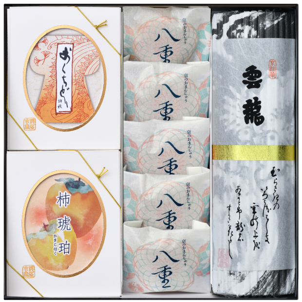 雲龍（本棹）・八重5個・おくちどり・季節の琥珀糖　T-46