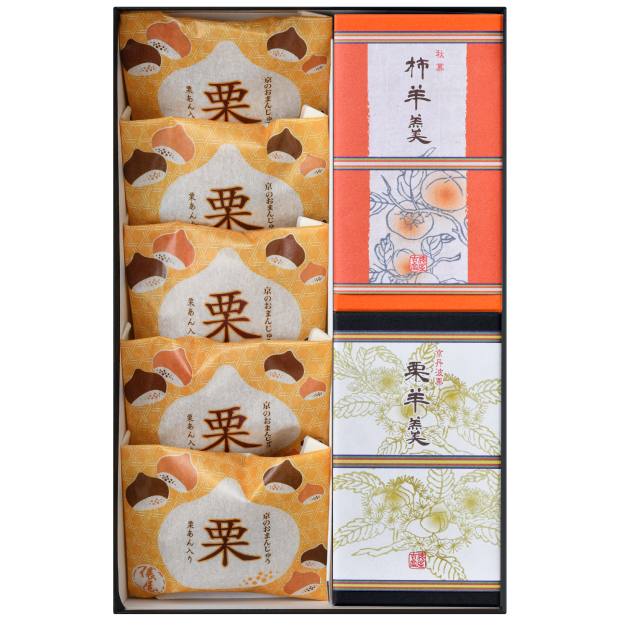 柿羊羹（半棹）・栗羊羹（半棹）・栗5個　S-50A
